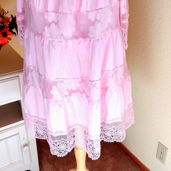 Pretty in Pink Lace Dress - Picture 3 of 14